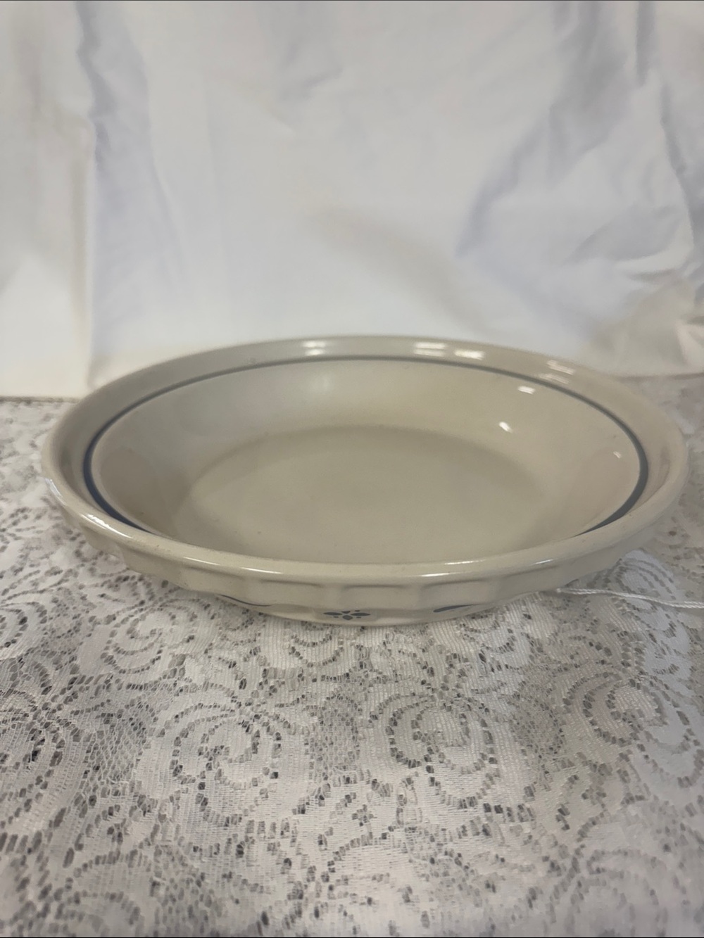 Longaberger Blue Traditional Pie Plate